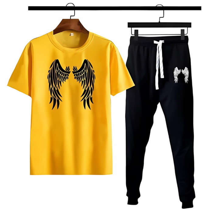 Eagle Wings Printed Gym Wear Tracksuit - Image 4