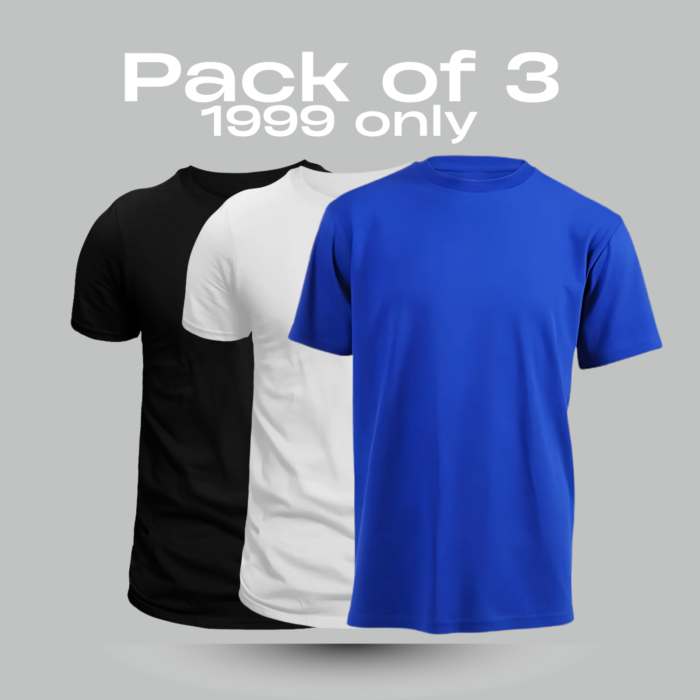 Summer Trio Deal – 3 Plain T-Shirts Pack